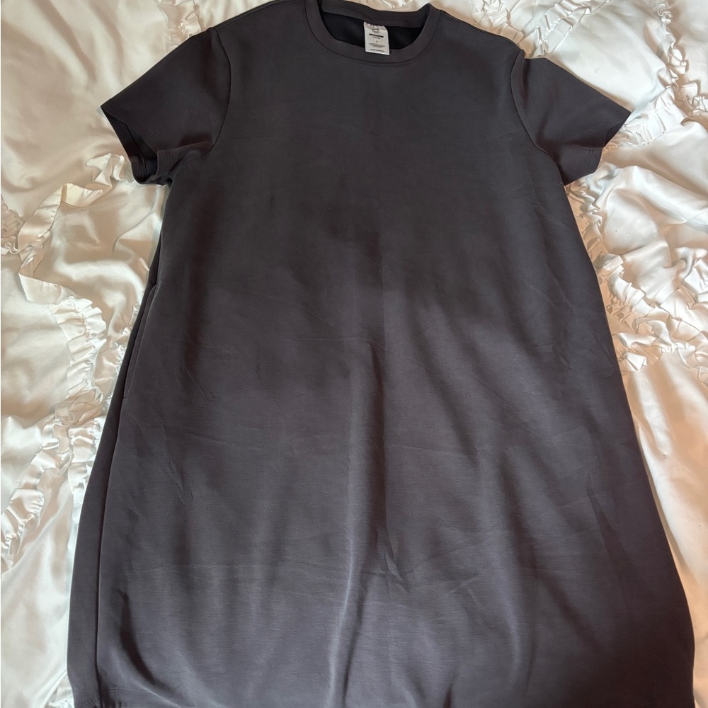 Black and Light Blue Short Sleeve Dresses